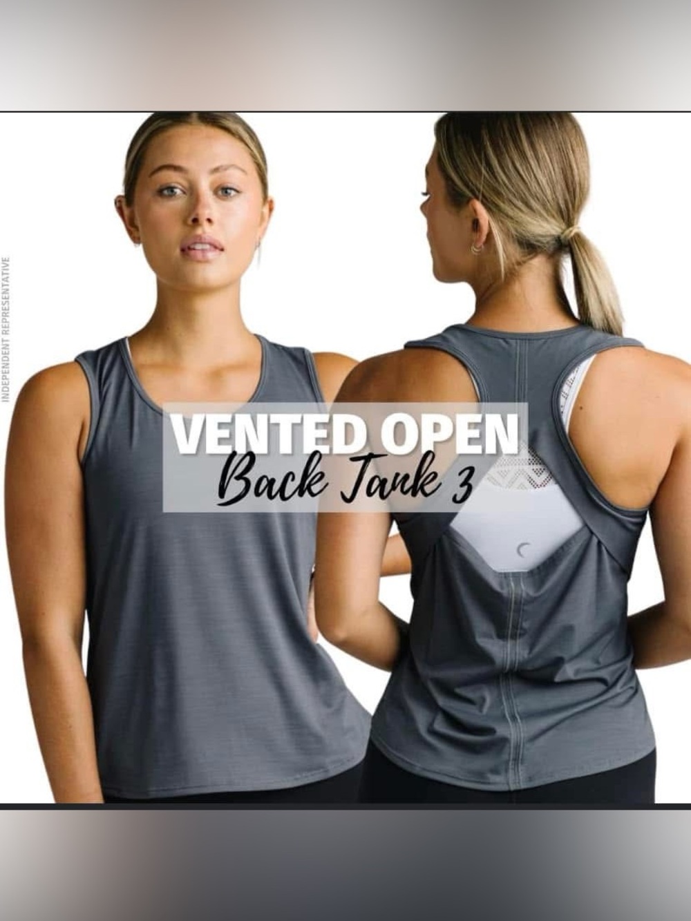 🌙ZYIA Gray Vented Open Back Tank 3